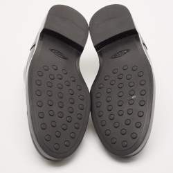 Tod's Black Leather Cap Toe  Slip On Oxfords Size 43