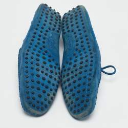 Tod's Blue Suede Slip On Loafers Size 44.5