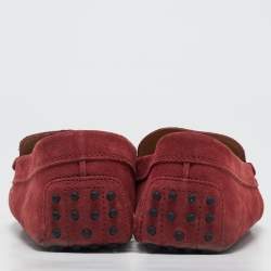 Tod's Red Suede Slip On Loafers Size 43