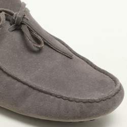 Tod's Grey Suede Loafers Size 44.5