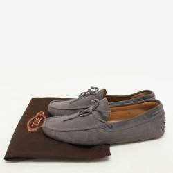 Tod's Grey Suede Loafers Size 44.5