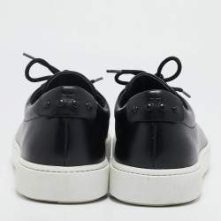 Tod's Black Leather Low Top Sneakers Size 44