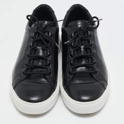 Tod's Black Leather Low Top Sneakers Size 44
