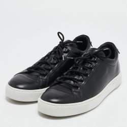 Tod's Black Leather Low Top Sneakers Size 44