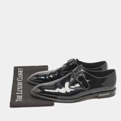 Tod's Black Patent Leather Single Flap Monk Strap Size 42