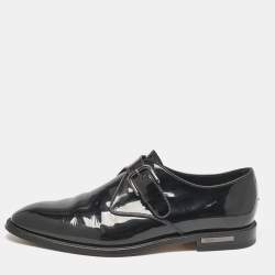Tod's Black Patent Leather Single Flap Monk Strap Size 42