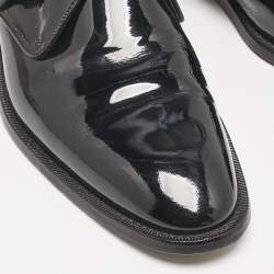 Tod's Black Patent Leather Single Flap Monk Strap Size 42