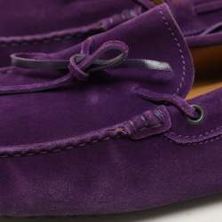 Tod's Purple Suede Loafers Size 42.5