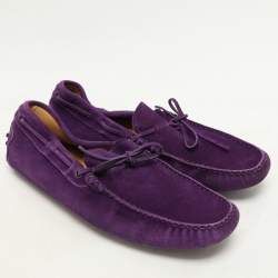 Tod's Purple Suede Loafers Size 42.5