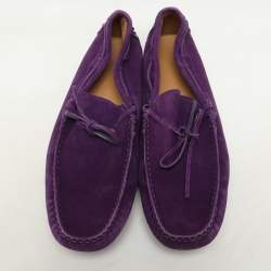 Tod's Purple Suede Loafers Size 42.5