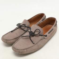 Tod's Beige Nubuck Leather Driver Loafers Size 41