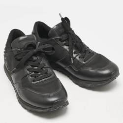 Tod's Black Nylon, Mesh and Leather Low Top Sneakers Size 41