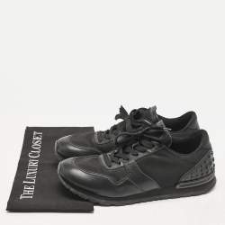 Tod's Black Nylon, Mesh and Leather Low Top Sneakers Size 41