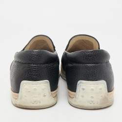 Pre Owned Tod's Navy Blue Leather Espadrille Loafers Size 42.5