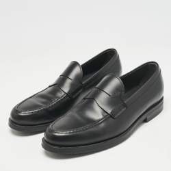 Tod's Black Leather Penny Slip On Loafers Size 41.5