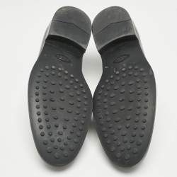 Tod's Black Leather Penny Slip On Loafers Size 41.5