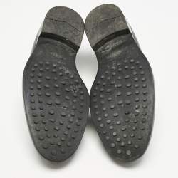 Tod's Black Leather Tassel Detail Loafers Size 42