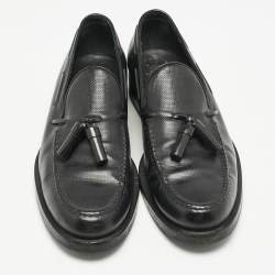 Tod's Black Leather Tassel Detail Loafers Size 42