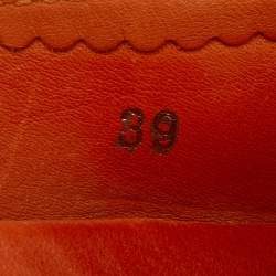 Tod's Orange Suede Bow Slip On Loafers Size 39
