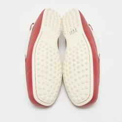 Tod's for Ferrari Two Tone Leather Boat Shoes Size 42