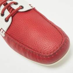 Tod's for Ferrari Two Tone Leather Boat Shoes Size 42