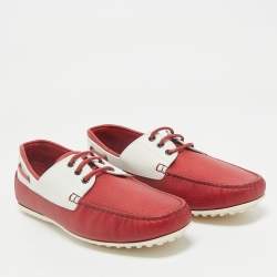Tod's for Ferrari Two Tone Leather Boat Shoes Size 42