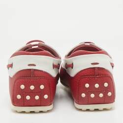 Tod's for Ferrari Two Tone Leather Boat Shoes Size 42