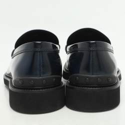 Tod's Blue Patent Leather Loafers Size 44