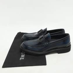 Tod's Blue Patent Leather Loafers Size 44