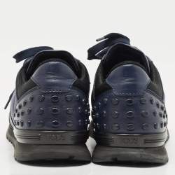 مملوكة مسبقًا حذاء رياضي تودز أربطة نايلون وجلد أسود مقاس 47