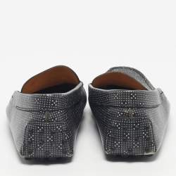 Pre Owned Tod's Two Tone Leather Slip On Driver Loafers Size 44.5