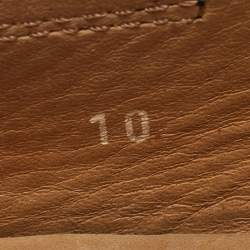 Pre Owned Tod's Two Tone Leather Slip On Driver Loafers Size 44.5