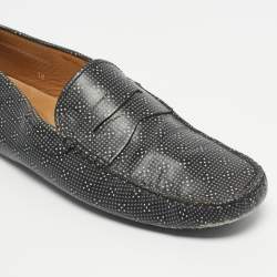 Pre Owned Tod's Two Tone Leather Slip On Driver Loafers Size 44.5