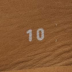 Pre Owned Tod's Light Green Leather Penny Slip On Loafers Size 44.5