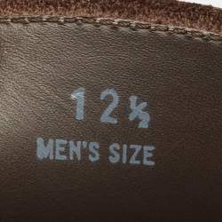 Pre Owned Tod's Dark Brown Leather Penny Slip On Loafers Size 47.5