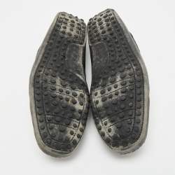 Pre Owned Tod's Black Leather Gommino Loafers Size 43