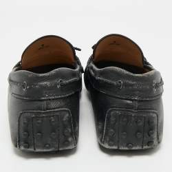 Pre Owned Tod's Black Leather Gommino Loafers Size 43