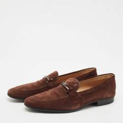 مملوكة مسبقًا حذاء لوفرز تودز بيني سويدي كاكي مقاس 42