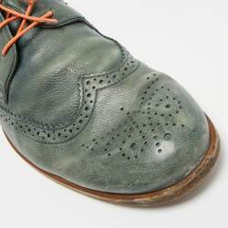 Pre Owned Tod's Green Leather Lace Up Brogues Size 44.5