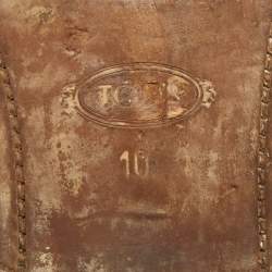 Pre Owned Tod's Green Leather Lace Up Brogues Size 44.5