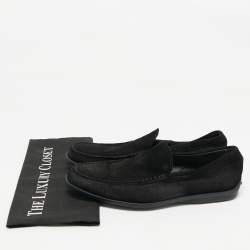 Pre Owned Tod's Black Suede Slip On Loafers Size 42