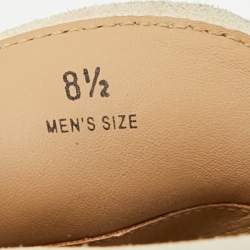 Pre Owned Tod's Light Grey Suede Slip On Loafers Size 42.5