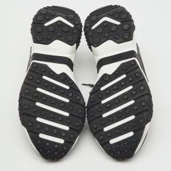 Pre Owned Tod's Black/White Mesh and Leather Active Sportivo 57b Chunky Sneakers Size 42