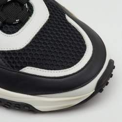 Pre Owned Tod's Black/White Mesh and Leather Active Sportivo 57b Chunky Sneakers Size 42