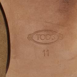 Pre Owned Tod's Brown Suede Slip On Penny Loafers Size 45.5