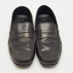 مملوكة مسبقًا Tod's Black Leather Slip On Loafers Size 41.5