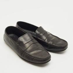 مملوكة مسبقًا Tod's Black Leather Slip On Loafers Size 41.5