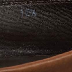 Pre Owned Tod's Dark Brown Leather Slip On Driving Loafers Size 45