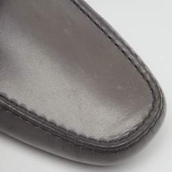 مملوكة مسبقًا Tod's Grey Leather Slip On Loafers Size 45.5