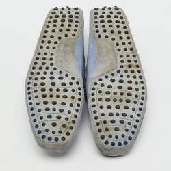 Pre Owned Tod's Blue Suede Slip On Loafers Size 45